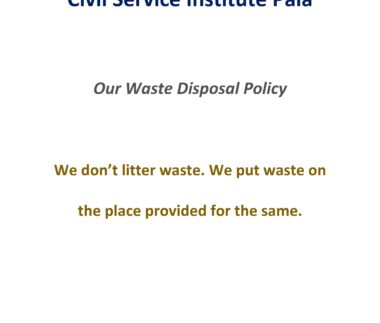 Our waste disposal policy