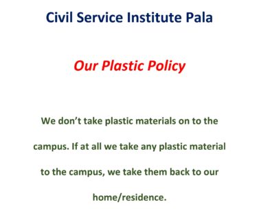 our plastic policy