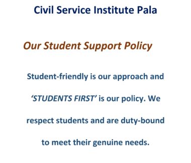 our student support policy